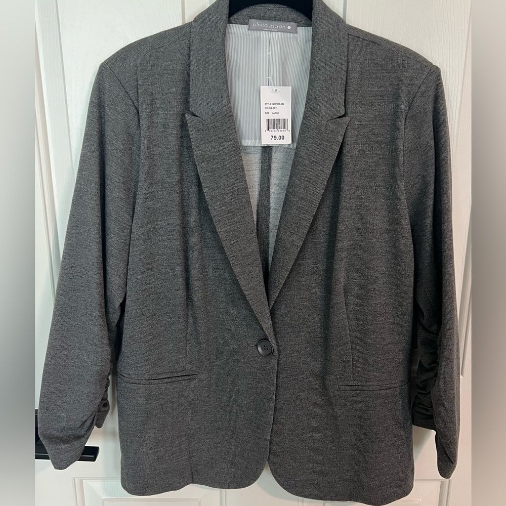 Olivia Moon NWT Gray Blazer
